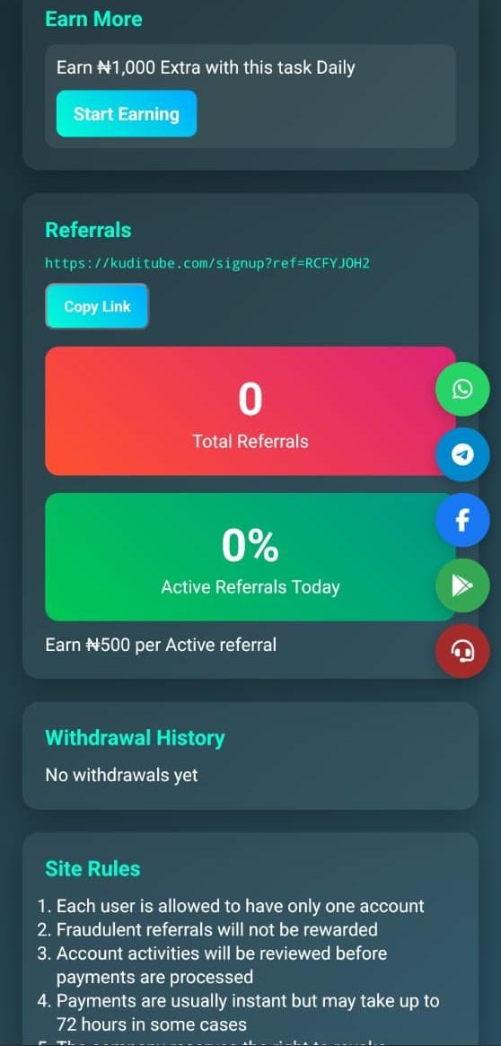How Users Make Money On KudiTube