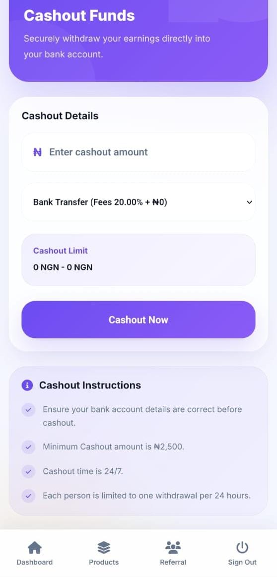 Withdrawal Process
