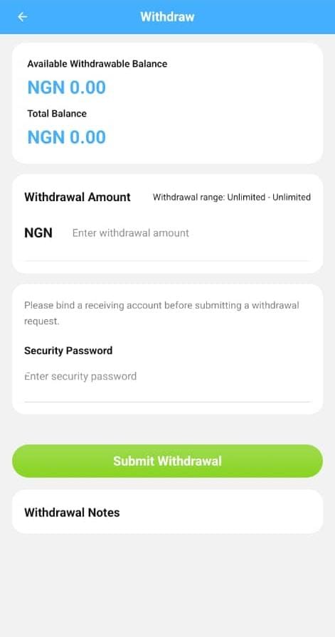Make Withdrawal on NRS