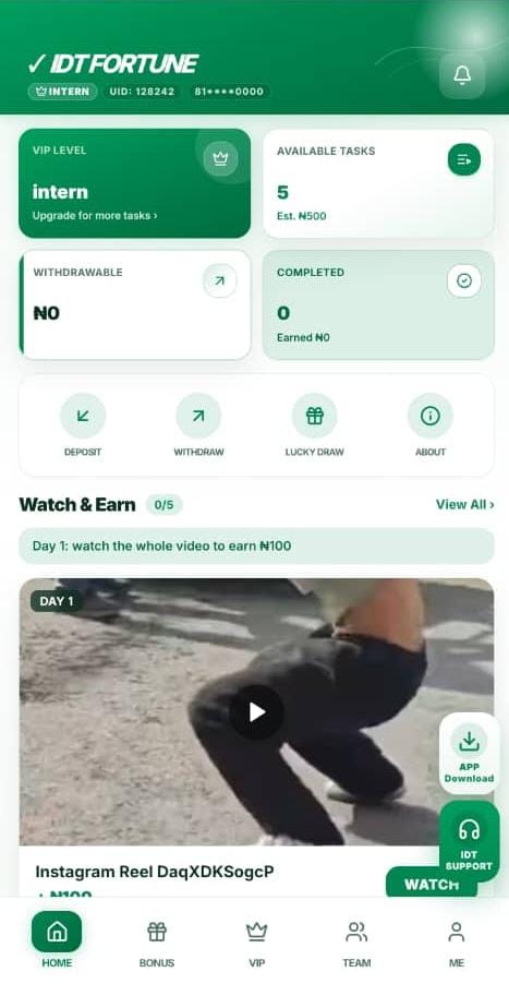 How Users Make Money On IDT Nigeria