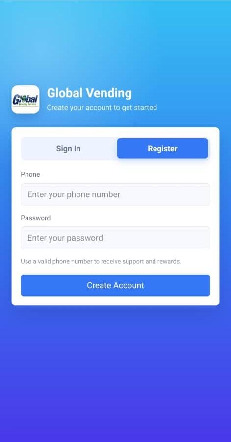How To Register On Global Vending