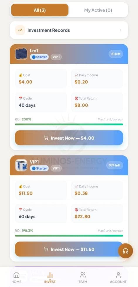 How Users Make Money On Luminos Energy