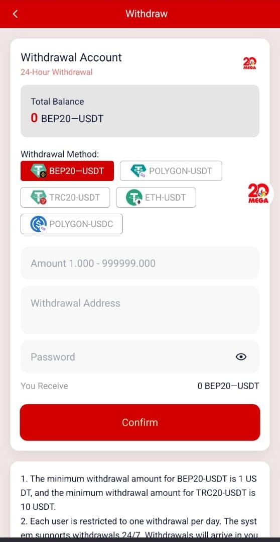 Withdrawal Process